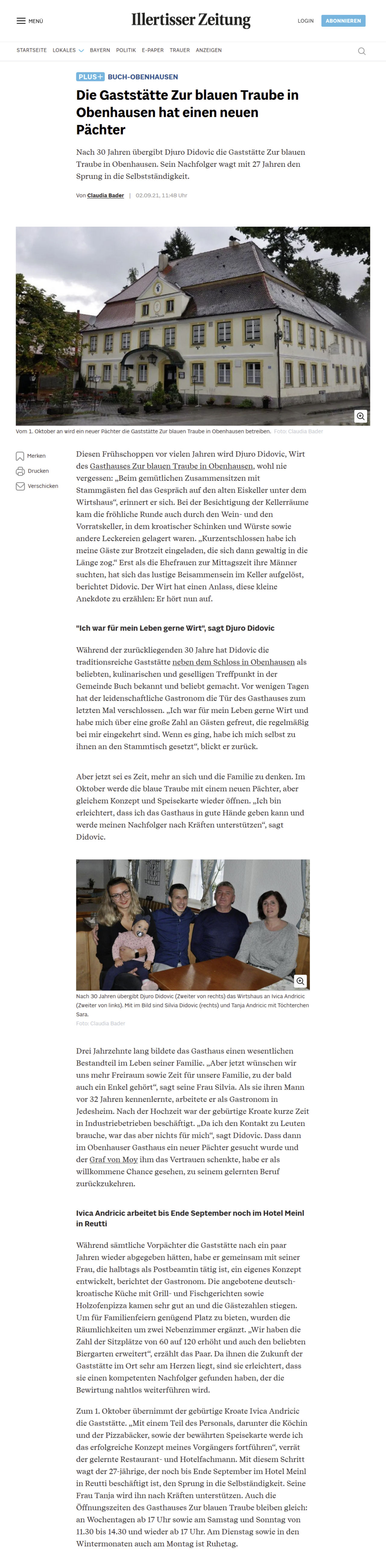 Bericht in der AAZ